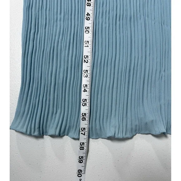 Vintage Jack Bryan Beaded Maxi Dress Pleated Blue Grecian Evening Prom Size S - Picture 9 of 16